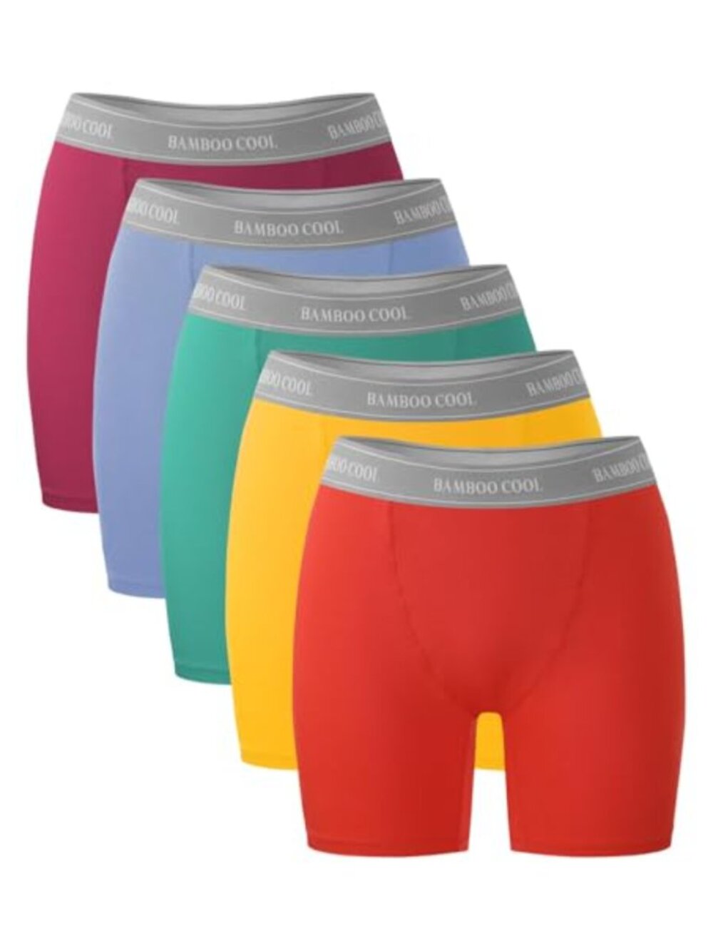 Bamboo Viscose Boy Shorts Panties Stretch Tag Free 5-Pack